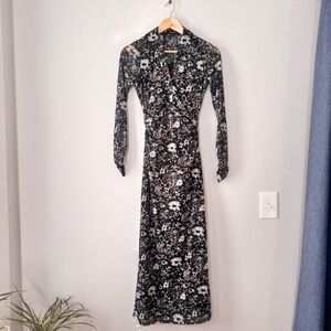 Midi Mesh Print Dress